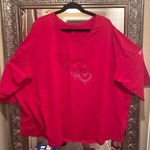 Catherine’s red heart t-shirt size 4X (30/32)